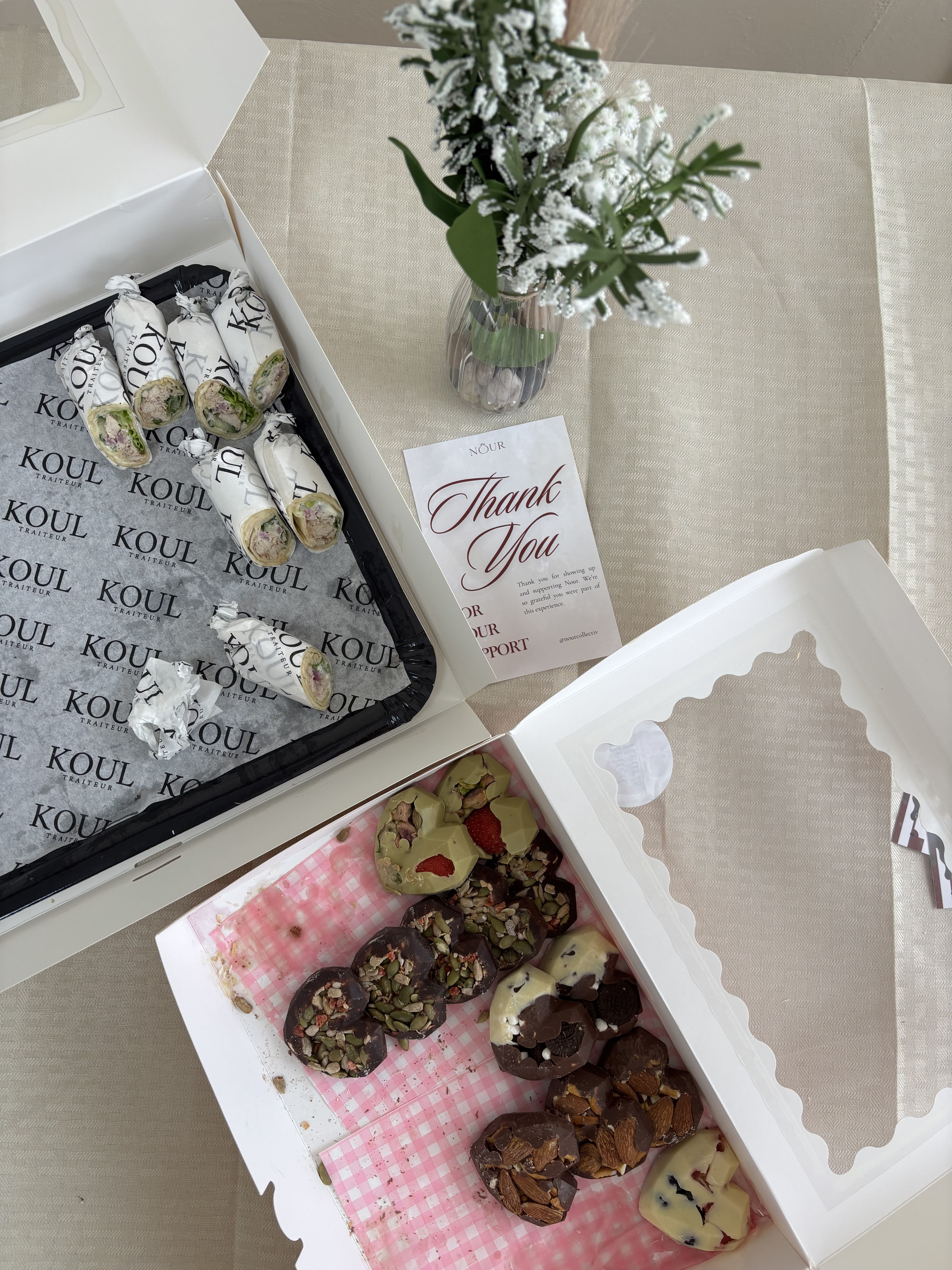 Koul Traiteur wraps and artisan chocolates