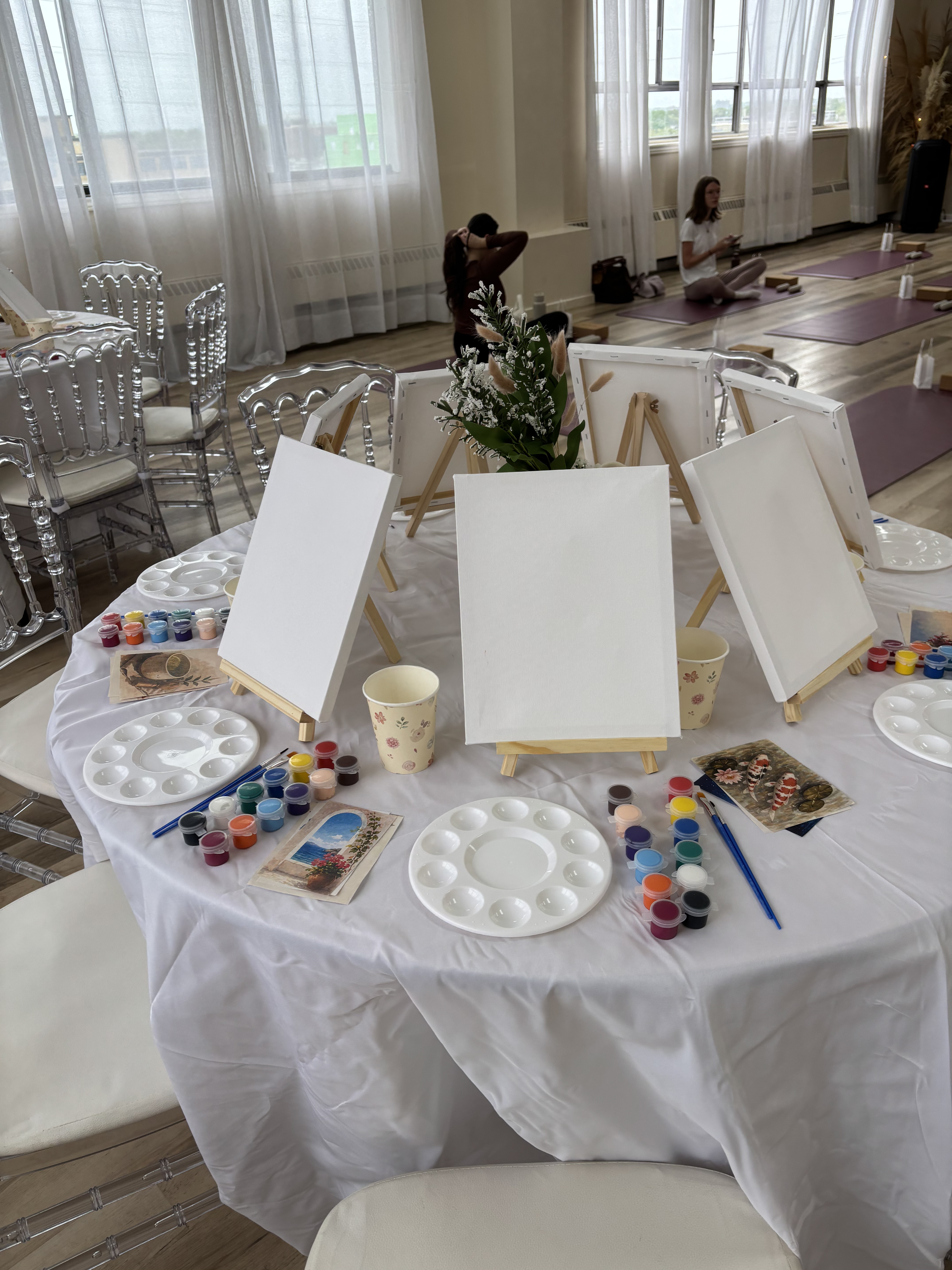 Creative painting session in progress
